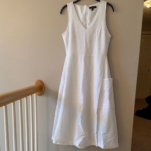 Banana Republic White Eyelet Midi Dress